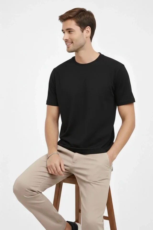 Siyah Basic Oversize T-shirt