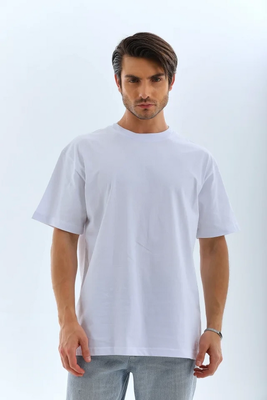 Beyaz Basic Oversize T-shirt