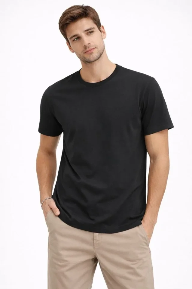 Siyah Basic Oversize T-shirt
