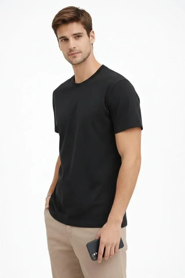 Siyah Basic Oversize T-shirt